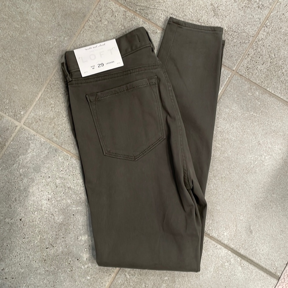 LOFT Olive Green Skinny Pants